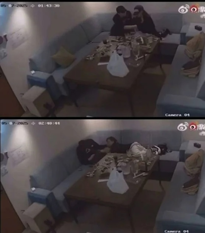 Video rekaman CCTV bar yang diduga Kangmin VERIVERY dan Julie KISS OF LIFE.