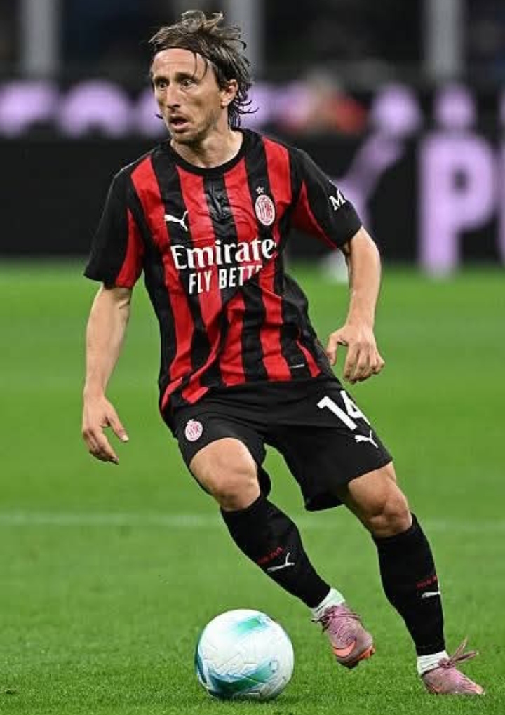 Pemain AC Milan Luka Modric.