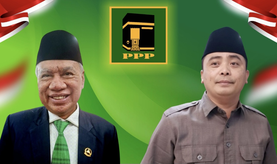 Ketua DPW PPP NTB Muzihir (kiri) mengancam akan evaluasi jabatan Sekretaris DPW Mohammad Akri (kanan) karena membelot di Muktamar Ancol.