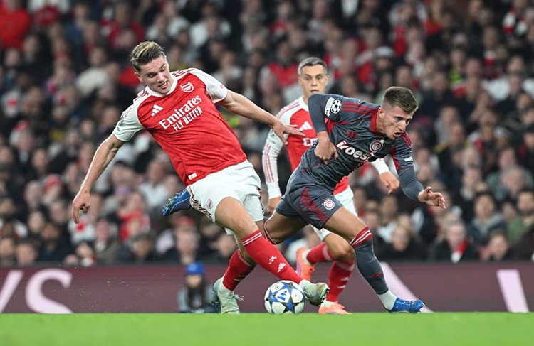 Viktor Gyokeres tampil trengginas saat membela Arsenal menghadapi Olympiacos.