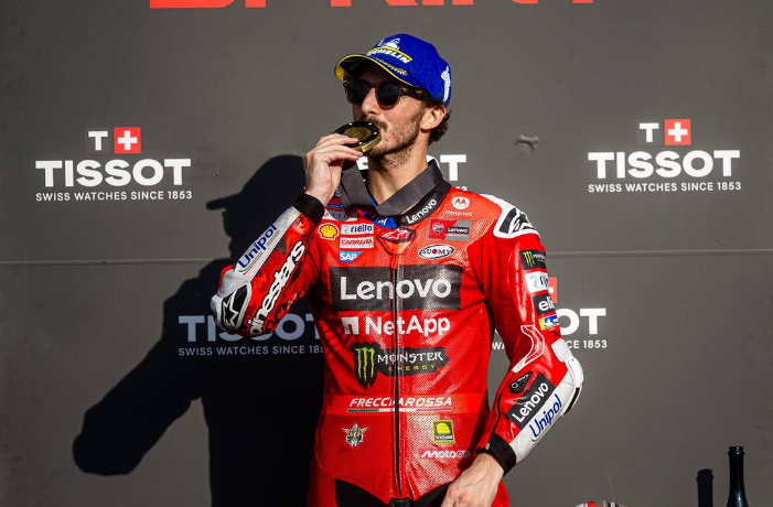 VR46 konfirmasi Pecco Bagnaia jajal Ducati GP24 di Tes Misano. Uji coba ini diduga jadi kunci kebangkitan Bagnaia di MotoGP Jepang.