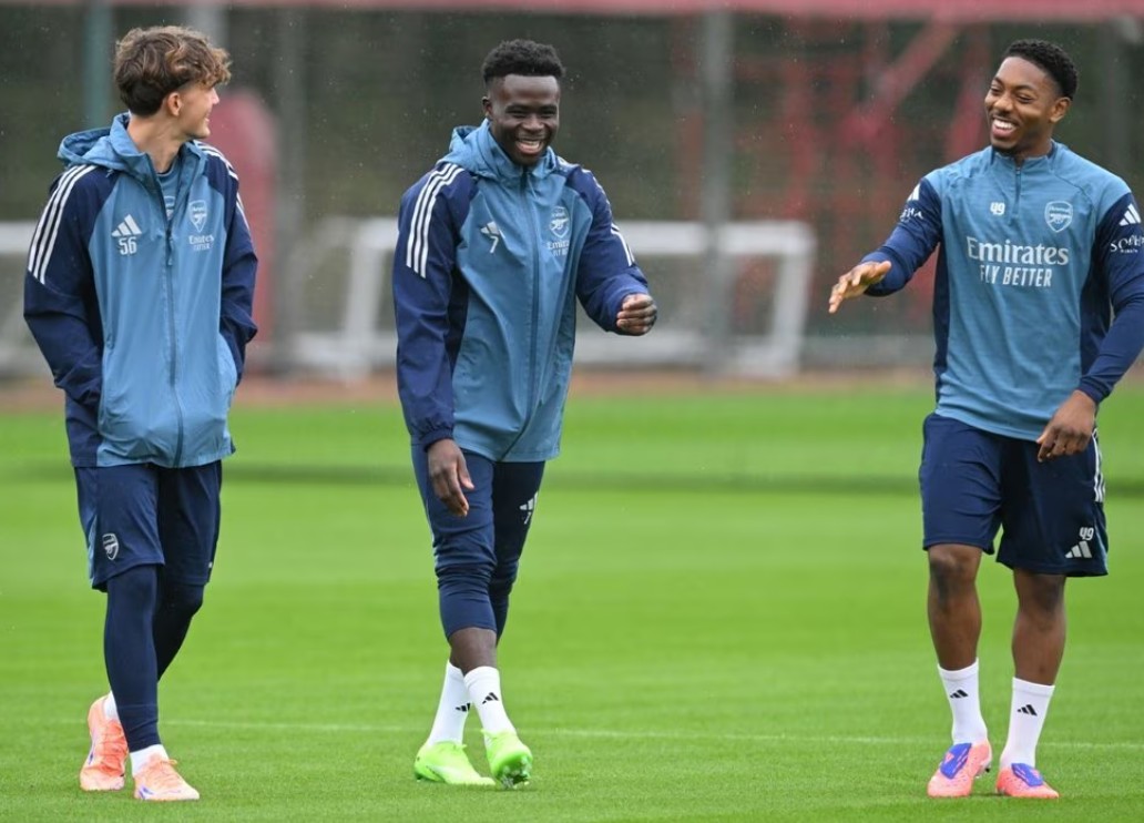Bukayo Saka menjadi salah satu pemain Arsenal yang dipanggil memperkuat Timnas Inggris.