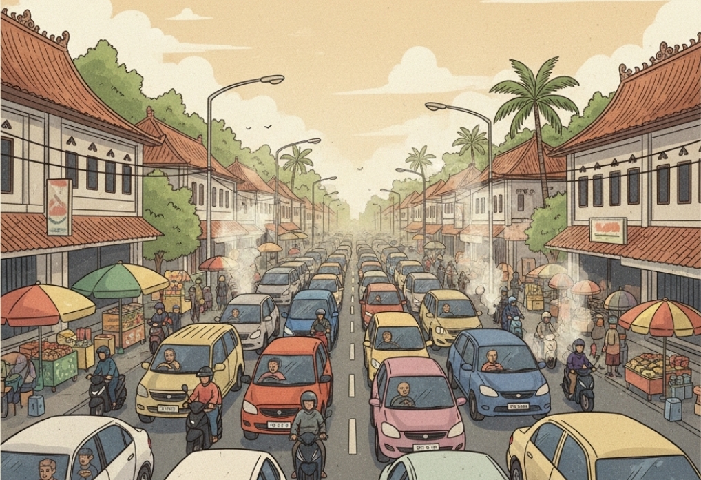 Ilustrasi macet.