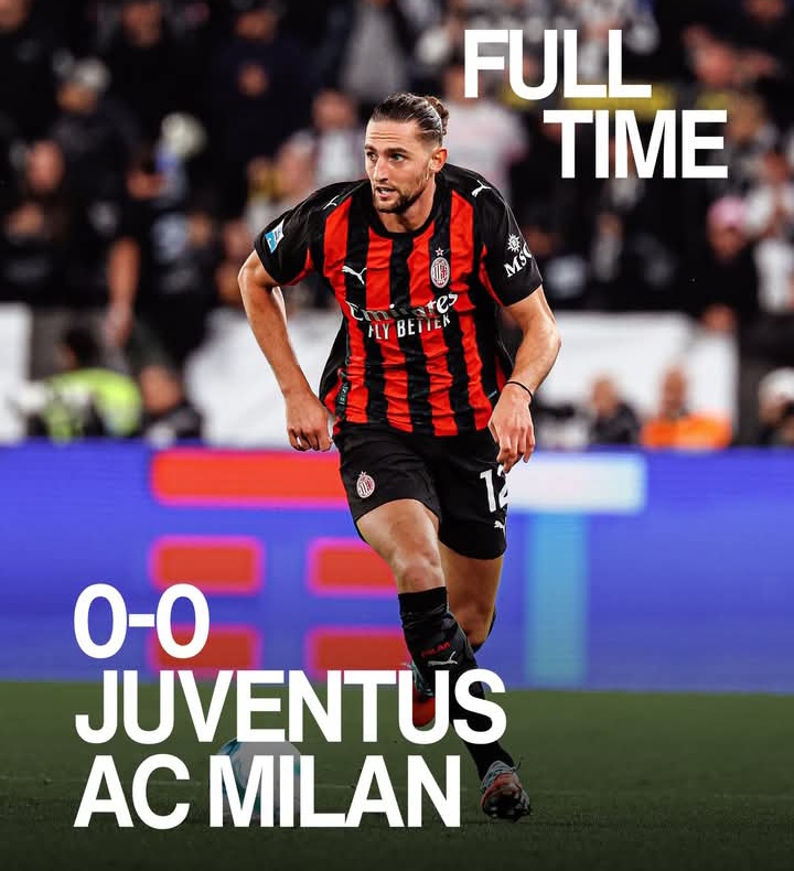 Hasil imbang diraih AC Milan saat bertandang ke markas Juventus, 0-0.