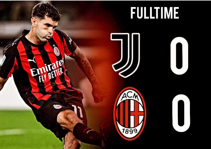 Hasil akhir pertandingan Juventus vs AC Milan berkesudahan 0-0.