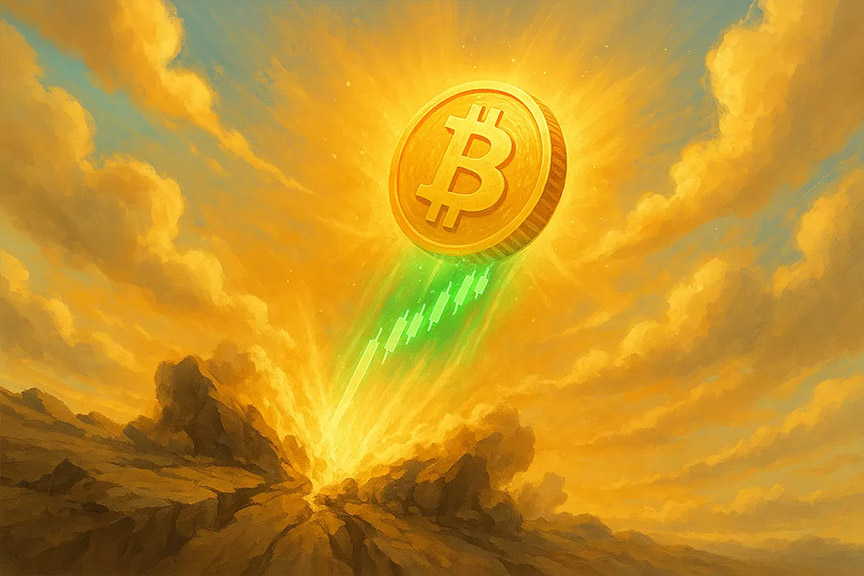 Ilustrasi harga Bitcoin yang terus naik. (Dhimas Ginanjar/Dall E/JawaPos.com)