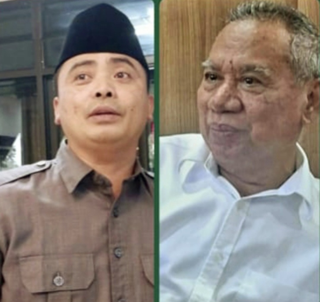 Ketua DPW PPP NTB Muzihir (kanan) ingin mempercepat pelaksanaan Muswil PPP NTB tapi Sekretaris DPW Mohammad Akri (kiri) menolak karena sudah ada rekonsiliasi di DPP PPP.