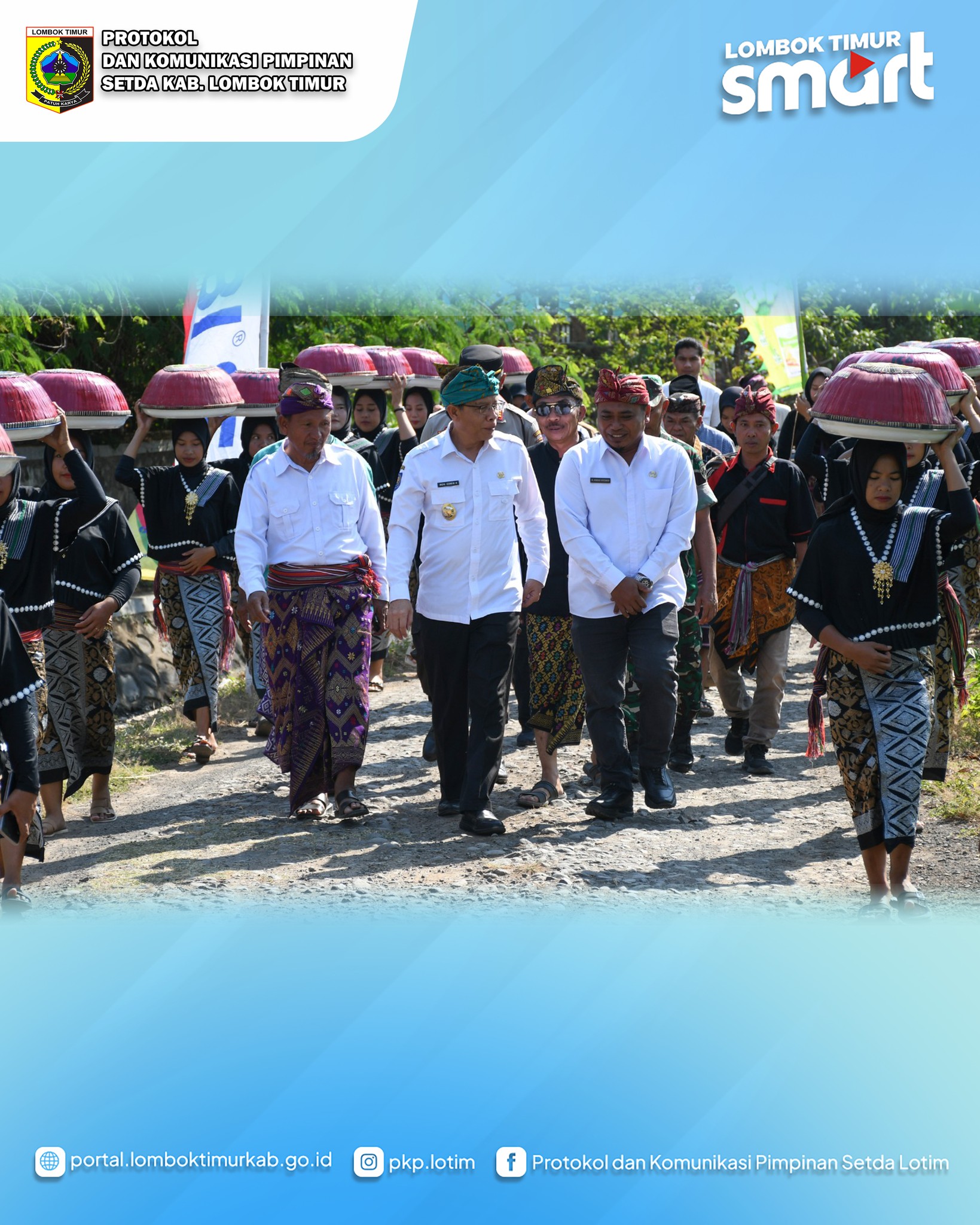 Wakil bupati Lotim Moh Edwin Hadiwijaya saat menghadiri acara gawe adat di desa Sambelia