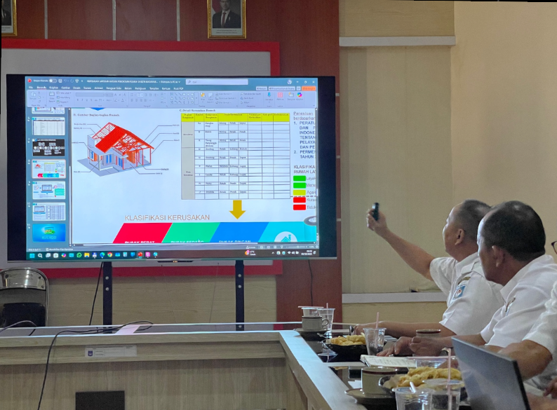 Kepala Dinas Perkim Kota Mataram M Nazaruddin Fikri saat menjelaskan tentang model pendataan.