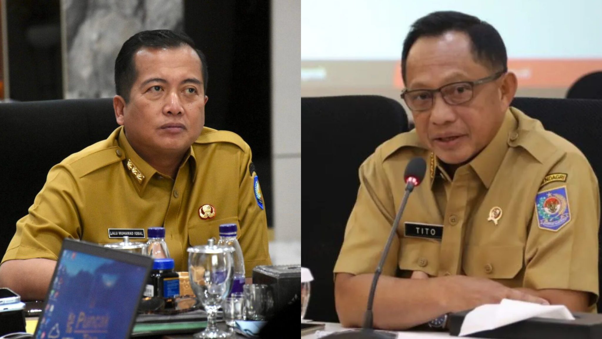 Mendagri Tito Karnavian dan Gubernur NTB Lalu Muhamad Iqbal.