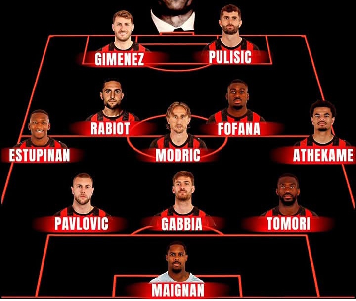 Salah satu pilihan formasi AC Milan saat menghadapi Fiorentina.