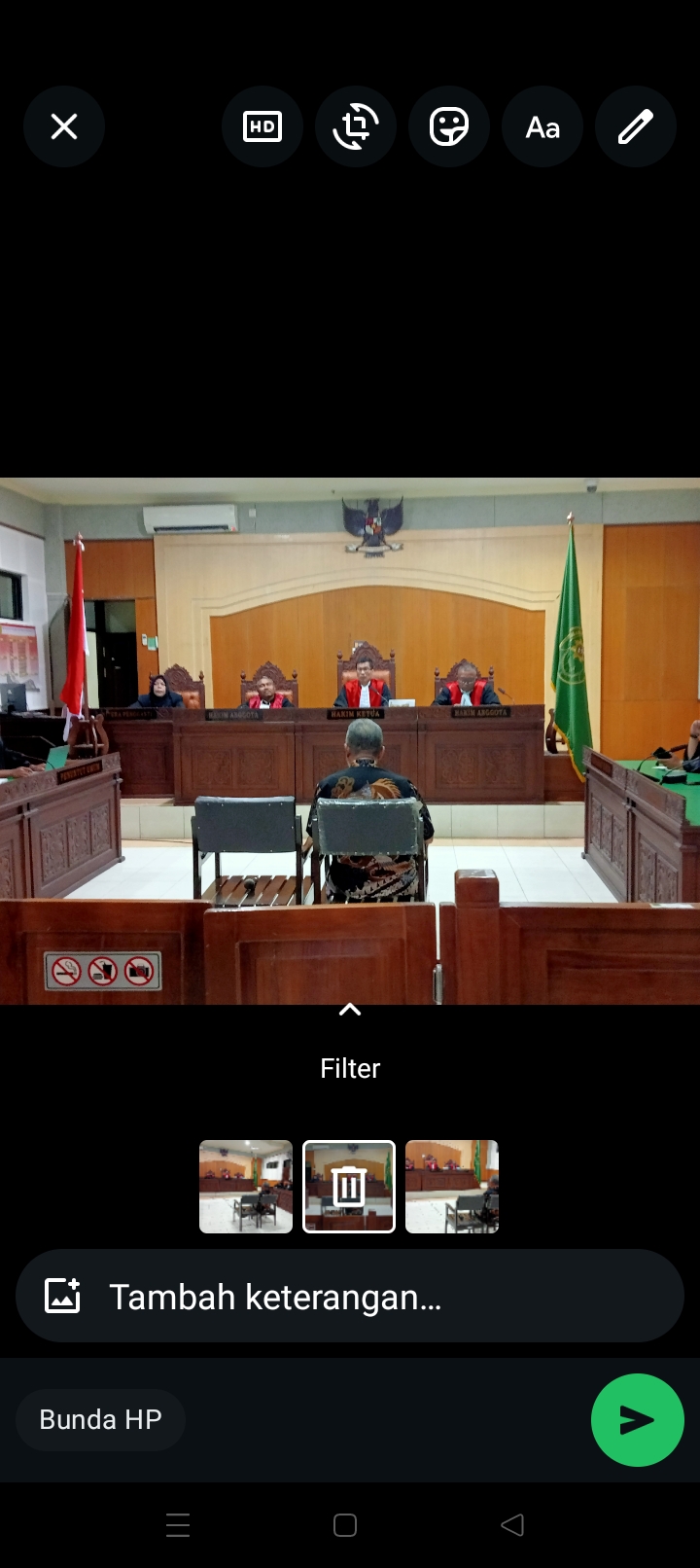 Majelis Hakim memvonis Zaini Arony dengan pidana 6 tahun penjara dan denda Rp 400 juta (subsider 4 bulan kurungan).