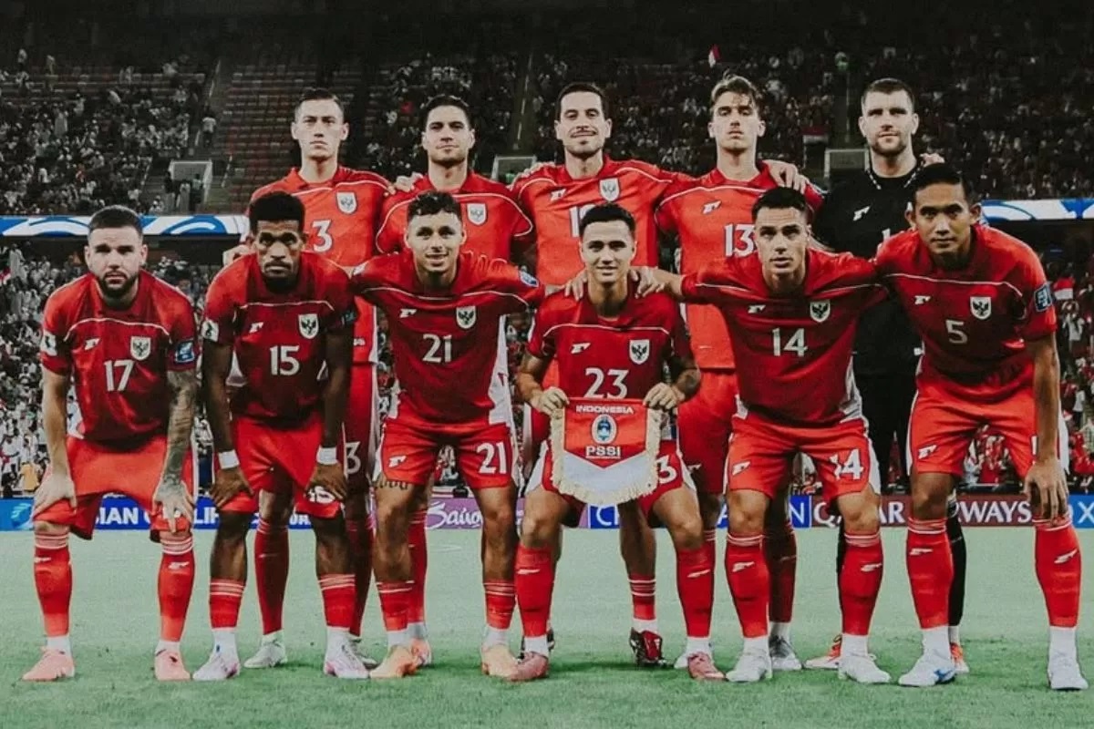 Para pemain timnas Indonesia.