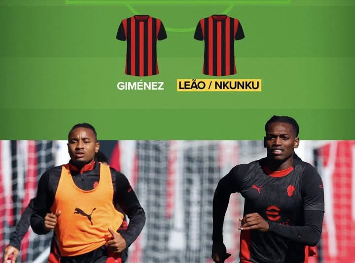 Christopher Nkunku dan Rafael Leao, striker AC Milan yang berebut satu tempat inti.