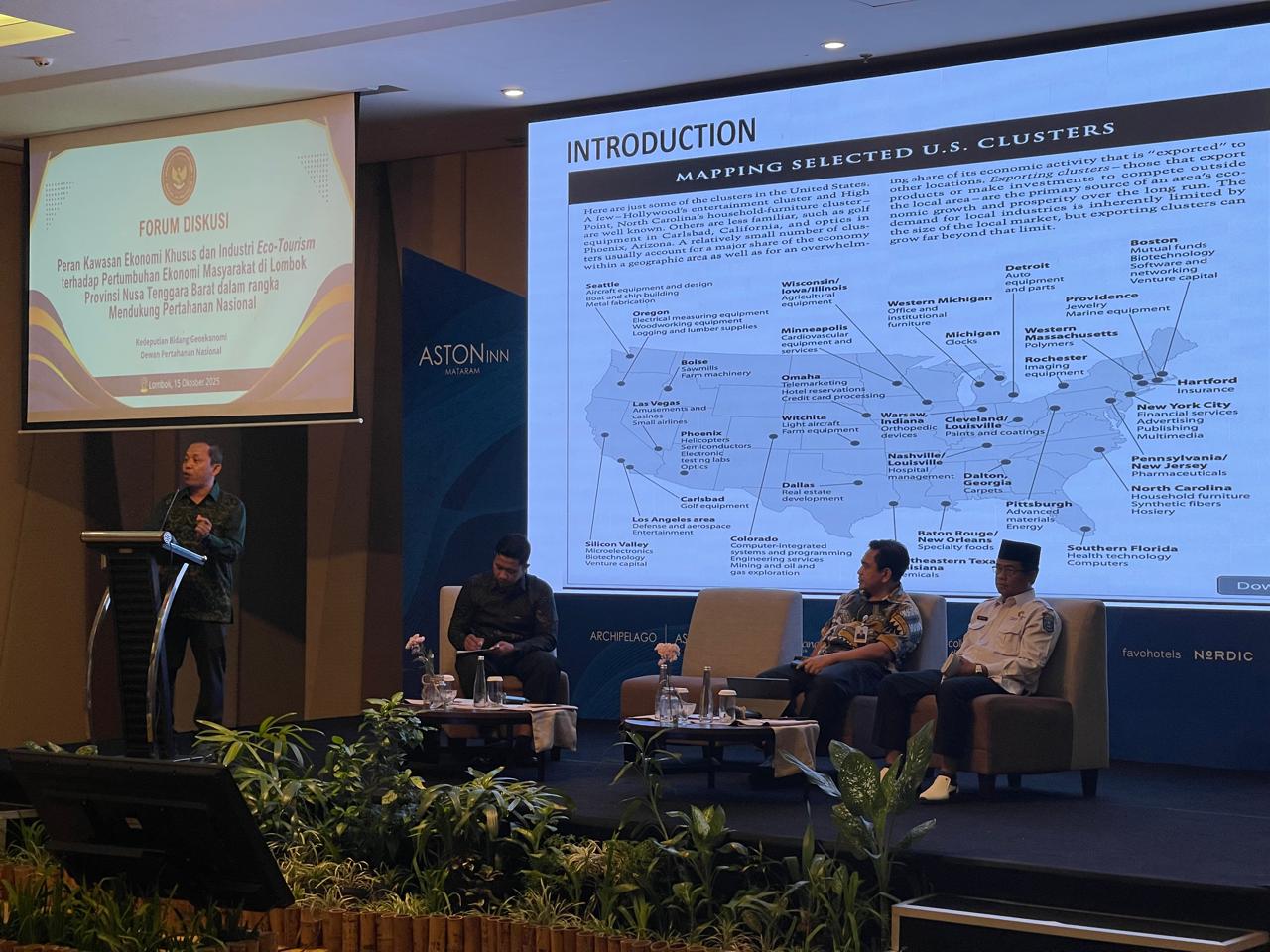Kanwil Kemenkum NTB menghadiri Forum Diskusi Peran Kawasan Ekonomi Khusus (KEK) dan Industri Eco-Tourism, Rabu (15/10).