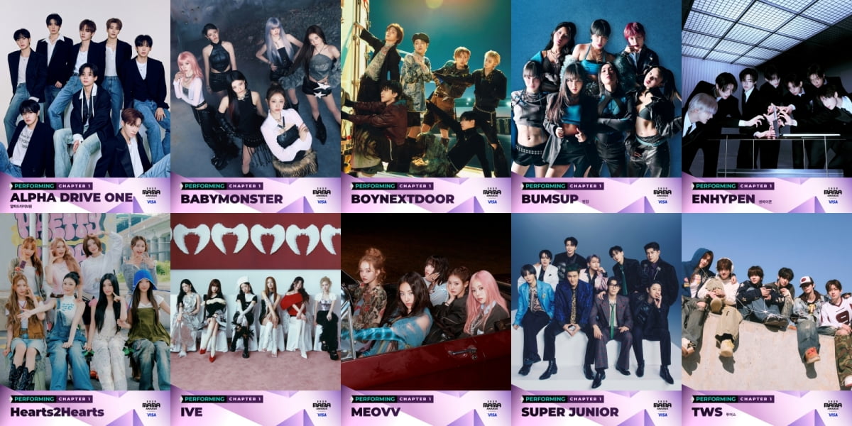 Berdasarkan urutan abjad, berikut 17 grup k-pop yang tampil di hari pertama mama awards 2025 di Hong Kong
