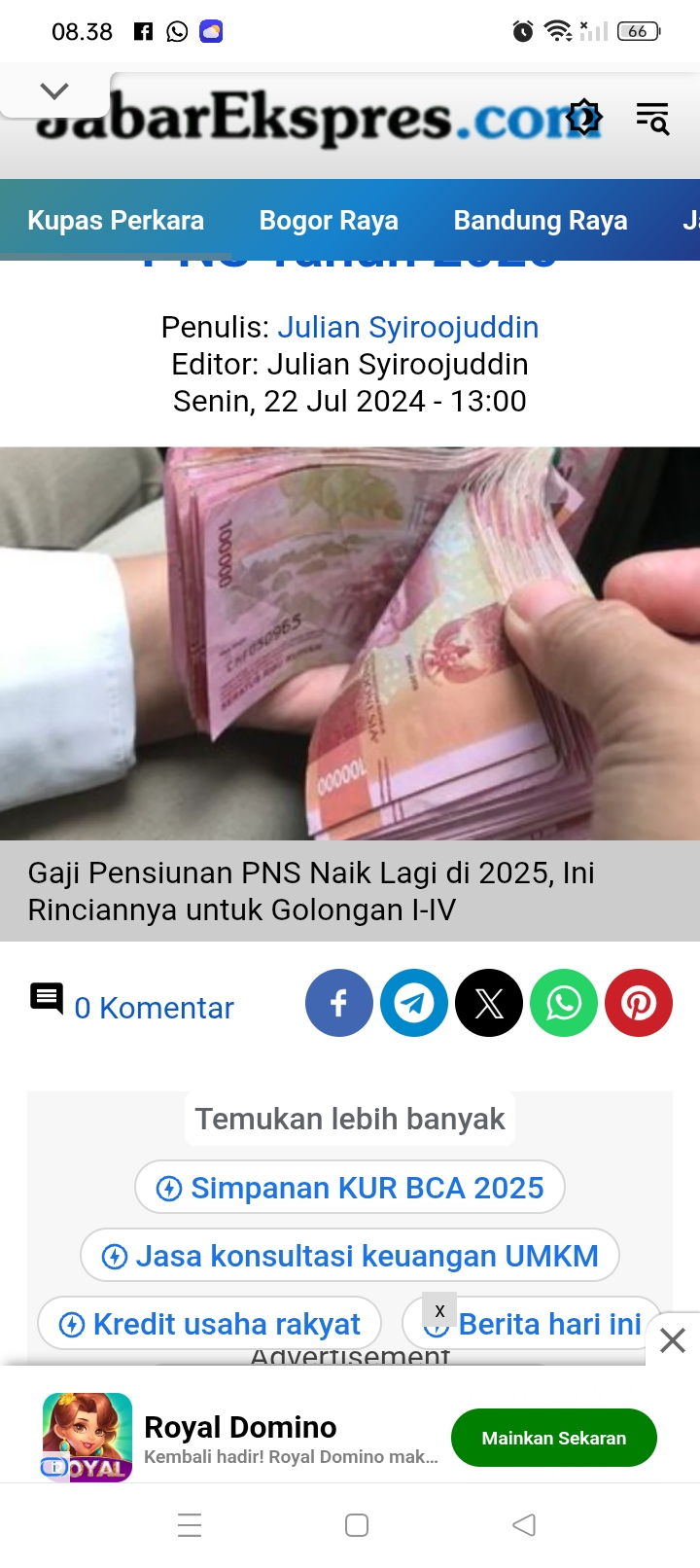 Pemerintah tetapkan kenaikan gaji PNS hingga 12 persen, berlaku mulai Oktober 2025 dan diterima rapel pada November 2025.