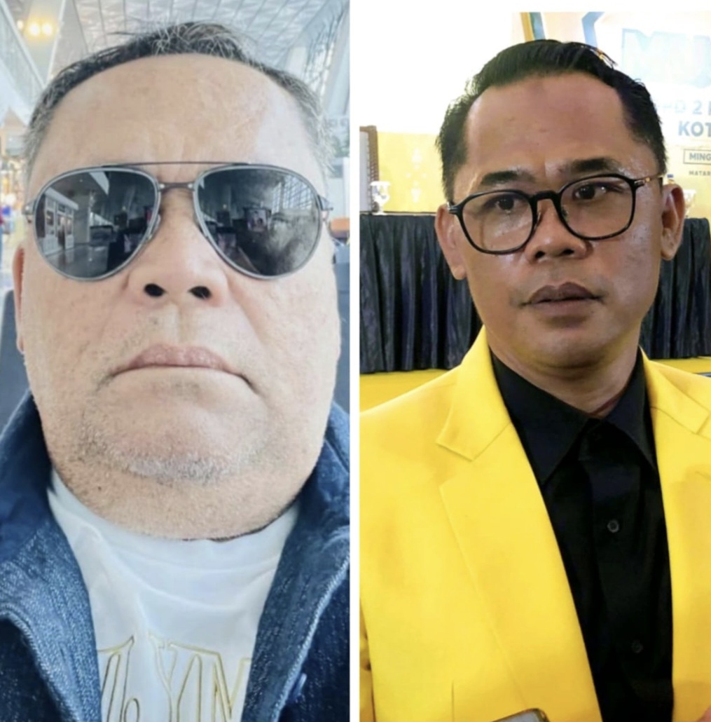 H Edy Sopyan (kiri) dan Rino Rinaldi (kanan) awalnya bersaing memperebutkan posisi ketua DPD II Golkar Mataram. Tapi Rino akhirnya terpilih akalamasi setelah Edy absen dalam Musda, Minggu (19/10).