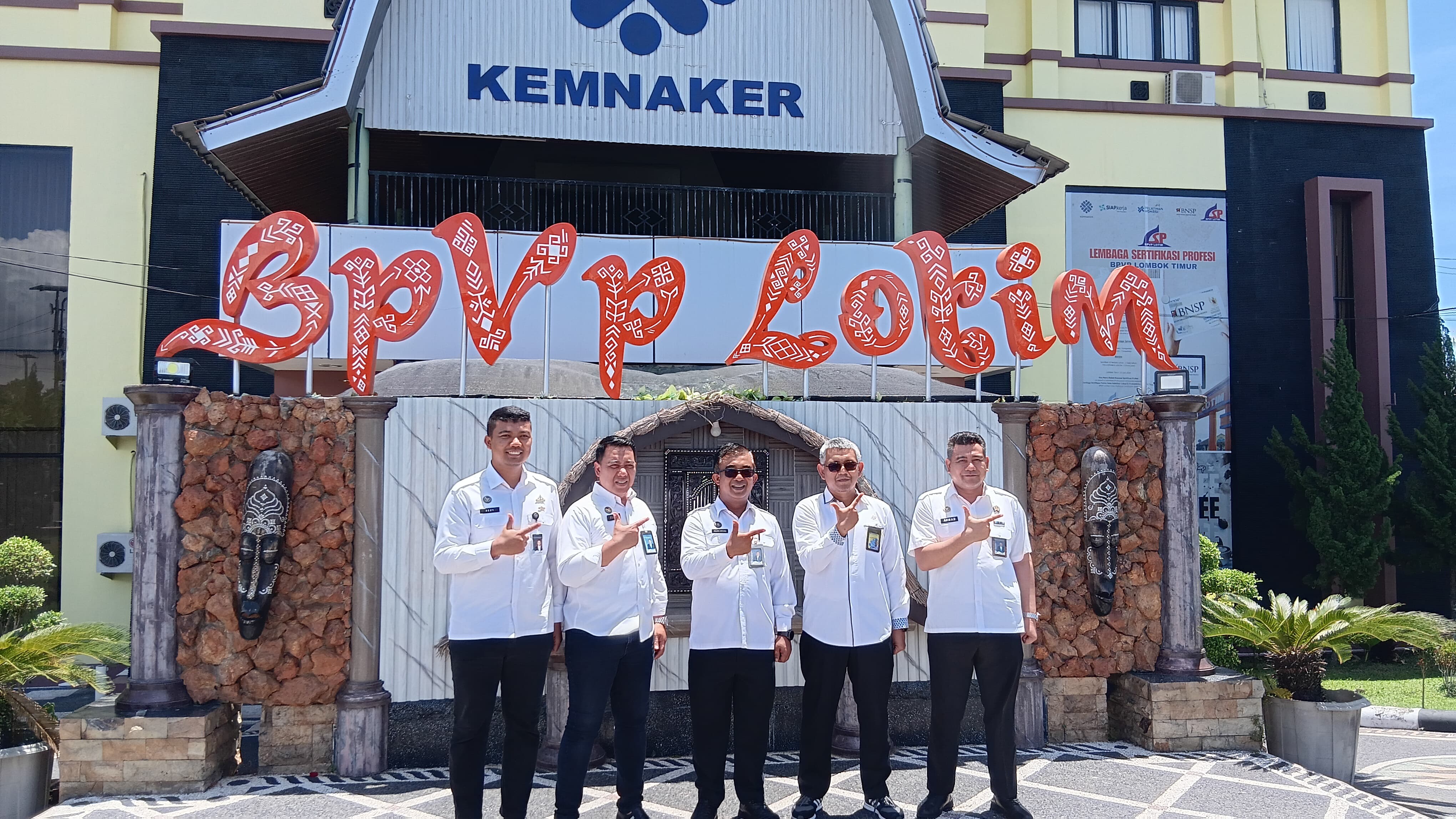 Kepala BPVP Lotim, Verry Fahrudin saat menerima kunjungan Kepala Lapas Kelas IIB Selong dan Kepala Kantor Wilayah Direktorat Pemasyarakatan NTB untuk membahas kerja sama pembina warga binaan.