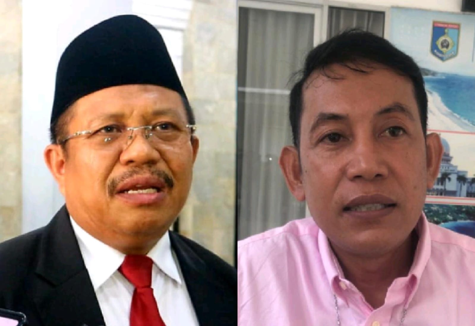 Bupati Lombok Barat Lalu Ahmad Zaini (kiri) dan anggota DPRD Lobar Syamsuriansah