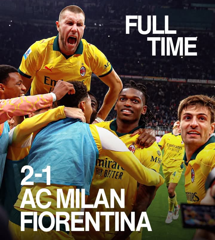 Full time AC Milan vs Fiorentina 2-1.
