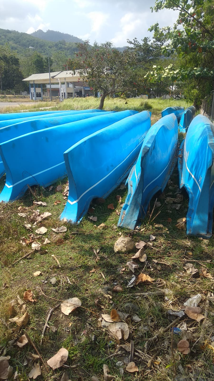 Sampan bantuan pemerintah tahun anggaran 2024 yang tidak dimanfaatkan nelayan Desa Labuhan Lalar, Sumbawa Barat.