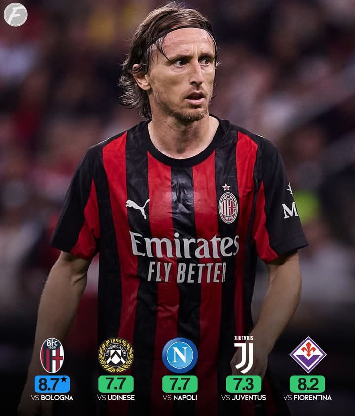 Pemain tengah AC Milan Luka Modric.