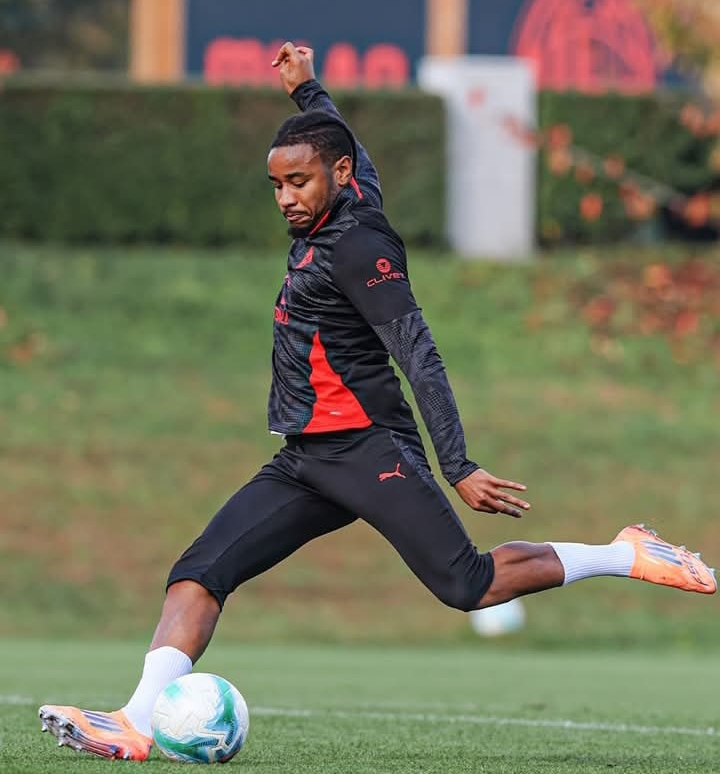 Christopher Nkunku, striker AC Milan yang belum juga menemukan permainan terbaiknya.