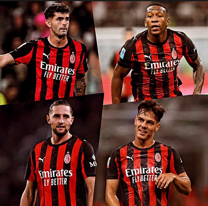 Christian Pulisic, Pervis Estupinan, Adrien Rabiot, dan Ardon Jashari, empat pemain AC Milan yang sempat mengalami cedera dan perlahan pulih.