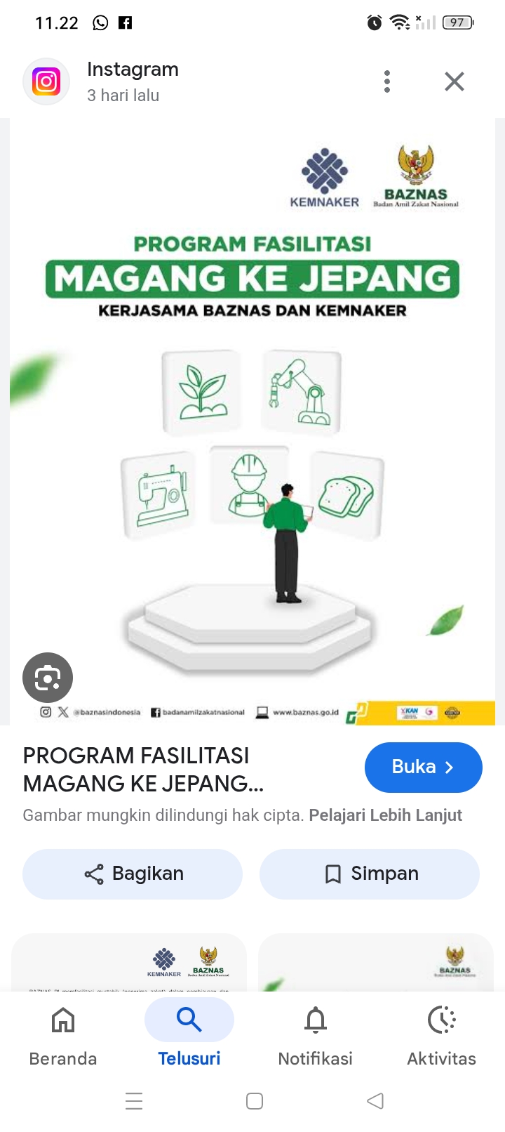 BAZNAS dan Kemenaker membuka kesempatan untuk mengikuti magang di Jepang selama 3-5 tahun.