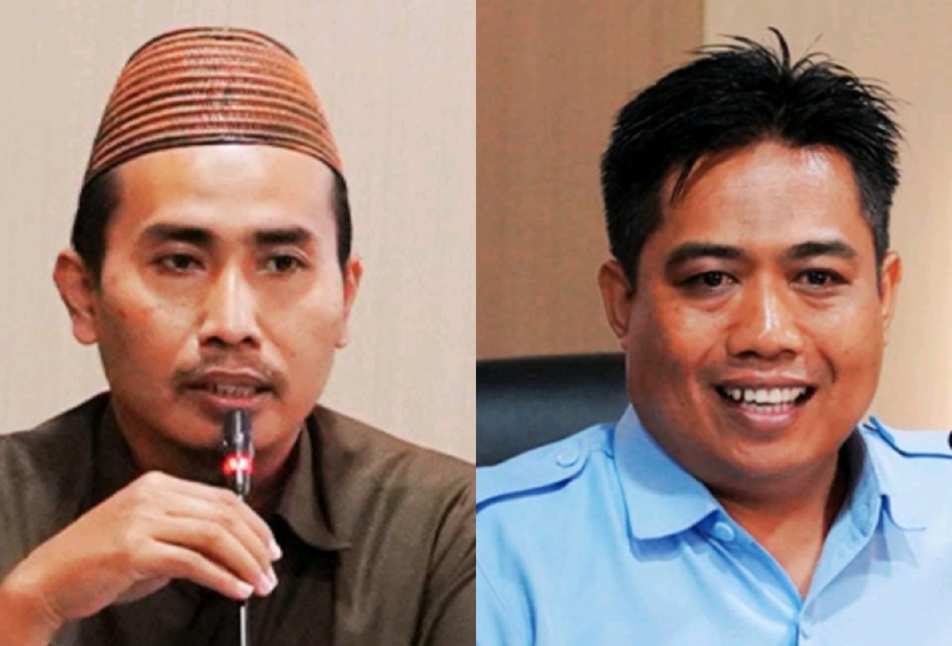Ketua Komisi II DPRD Lombok Barat Irawan Aprianto dan Dirut PT Air Minum Giri Menang Sudirman