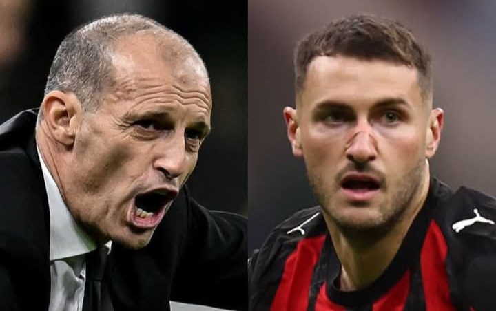 HABIS KESABARAN: Pelatih AC Milan Massimiliano Allegri dan striker Santiago Gimenez yang tak kunjung mencetak gol.