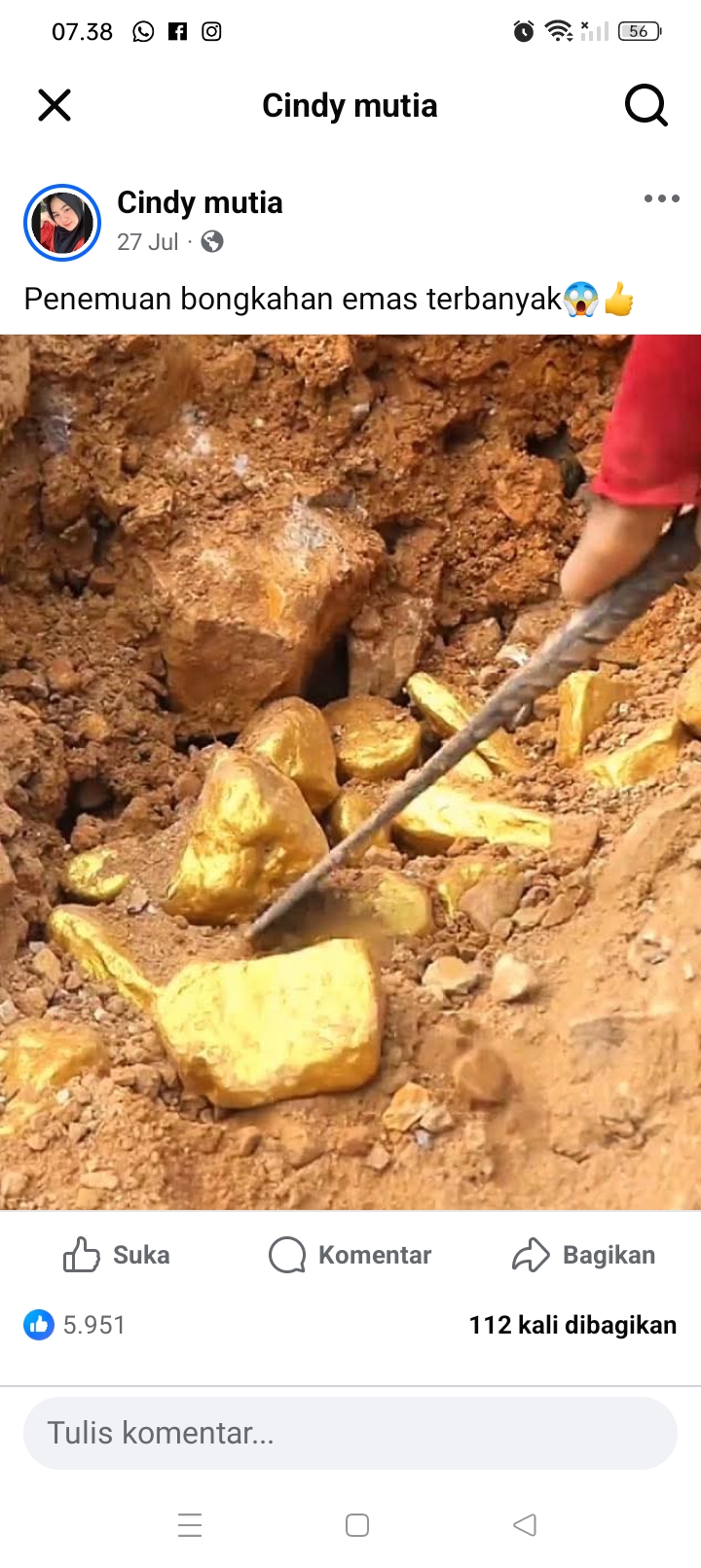 Cadangan emas terbesar di dunia berhasil ditemukan , jumlahnya mencapai 1.000 metrik ton emas yang terkubur dalam tanah, di Hunan Cina.