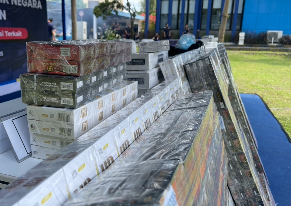 Deretan merk rokok Ilegal yang disita Bea Cukai Mataram.