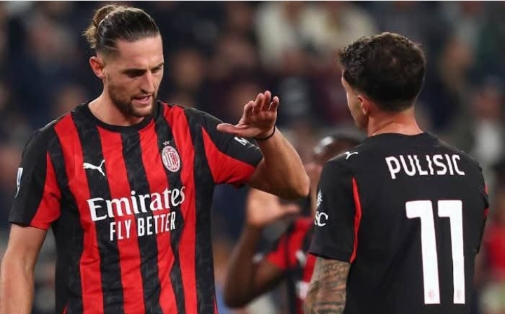 Adrien Rabiot dan Christian Pulisic, dua bintang AC Milan yang tengah mengalami cedera.