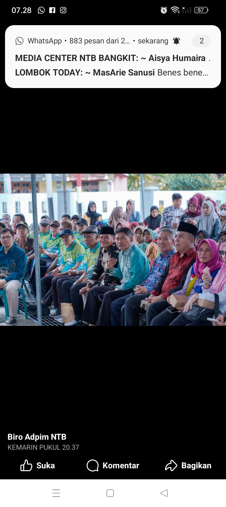 Dalam kunker ke KSB, Wagub didampingi oleh Kepala Dinas Sosial Provinsi NTB, Dra. Nunung Triningsih, MM, serta sejumlah pejabat terkait.