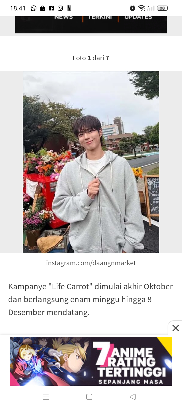 Aktor tampan Korea Park Bo Gum membuka lowongan kerja dengan gaji Rp12 juta per jam, tugas ya hanya menemani berjualan di toko bunga.