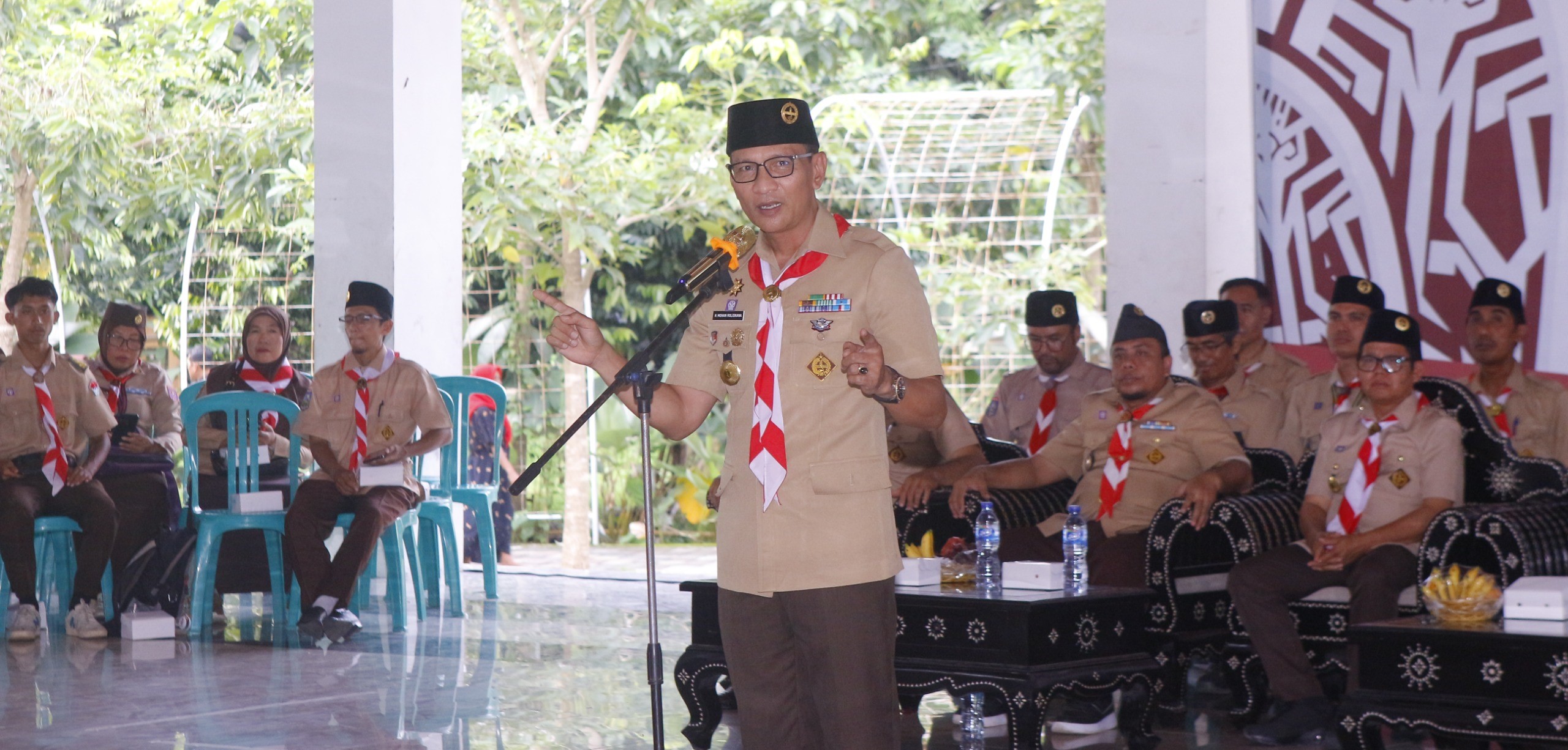 Wali Kota Mataram Mohan Roliskana membuka Jamcab Pramuka Kota Mataram 2025 di Bumi Perkemahan H Moh Ruslan Pagutan, pekan lalu. Tekankan disiplin dan kebersamaan.