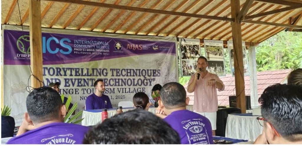 Pengabdian Internasional Program Studi S3 Bisnis Pariwisata PNB, Tiga Pakar Asing Latih Teknologi Event di Desa Wisata Pinge