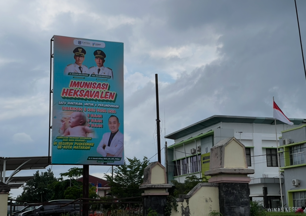 SOSIALIASI: Sosialisasi vaksin Hexavalen oleh Dinas Kesehatan, Kota Mataram.