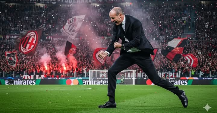 Pelatih AC Milan Massimiliano Allegri.