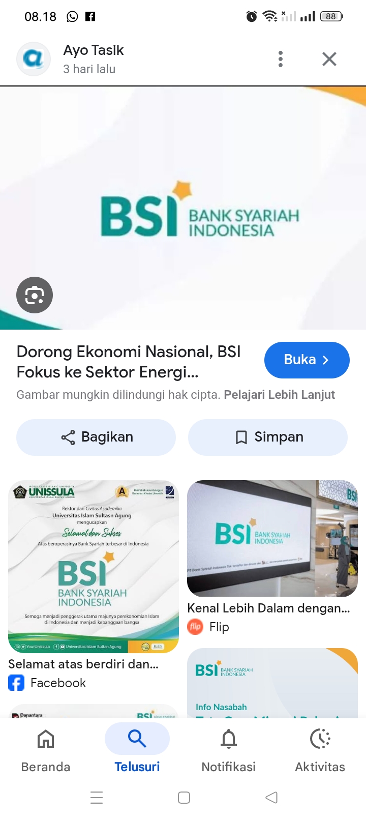 Bank BSI setiap akhir tahun membuka peluang bagi lulusan S1 terbaik yang ingin bekerja di perbankan.