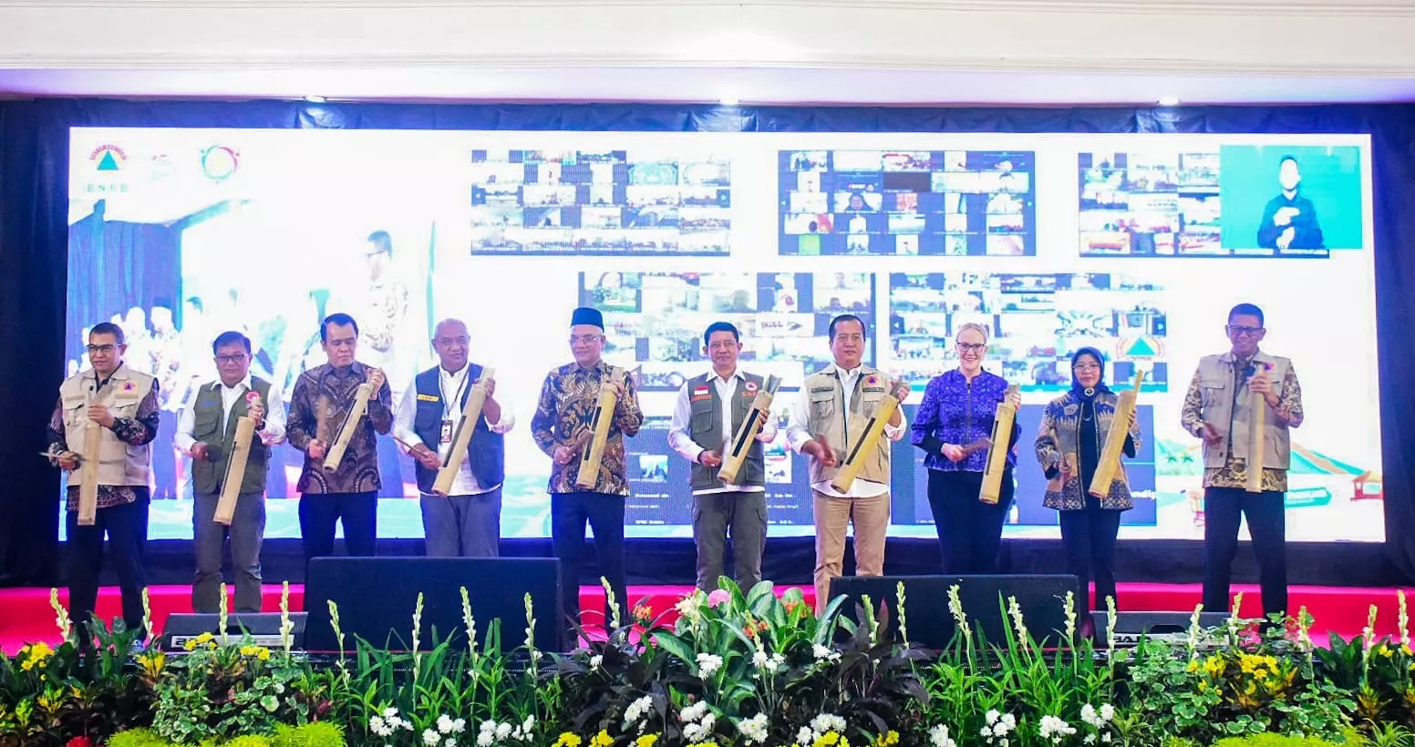 KOMPAK: Gubernur NTB Lalu Muhamad Iqbal saat menghadiri peringatan Hari Kesiapsiagaan Bencana (HKB) tahun 2025 di Mataram.