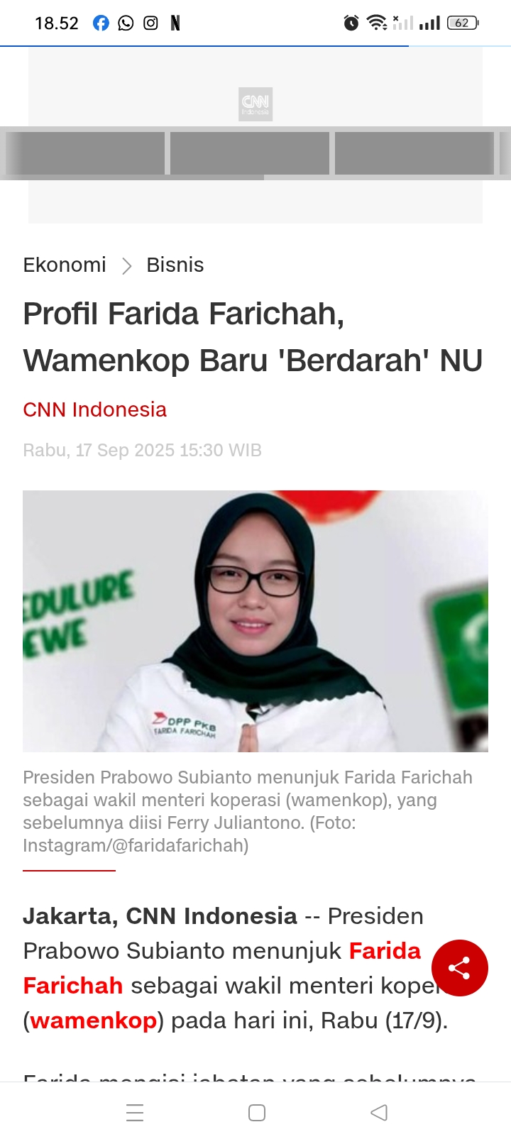 Wakil Menteri Koperasi (Wamenkop) Farida Farichah mengatakan 20 juta orang penerima PKH akan didorong menjadi anggota Kopdes Merah Putih.