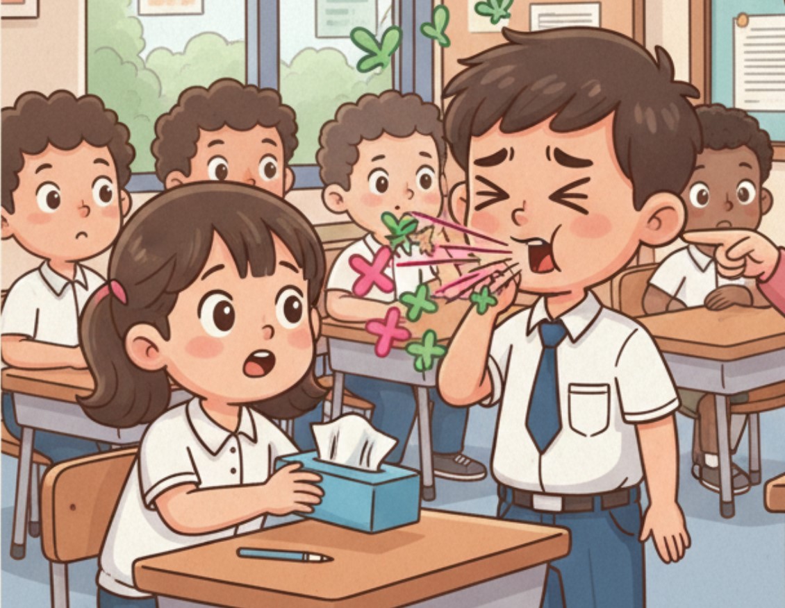 Ilustrasi Anak Batuk