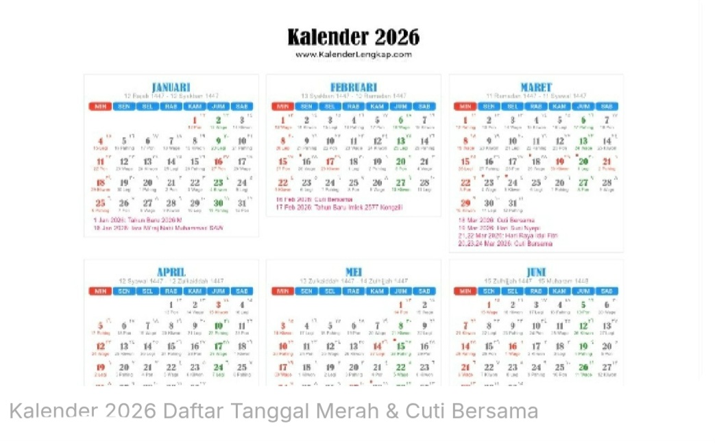 Kalender 2026