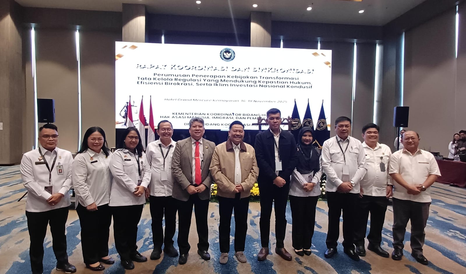 Kanwil Kemenkum NTB menghadiri Rapat Koordinasi dan Sinkronisasi Perumusan Penerapan Kebijakan Transformasi Tata Kelola Regulasi, Minggu (16/11).
