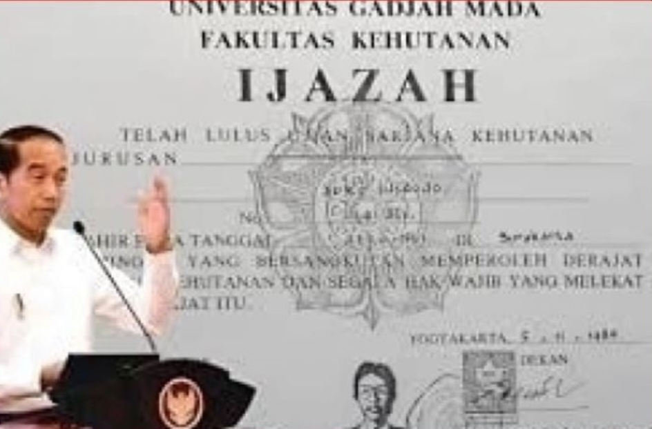 Bentuk ijazah Jokowi yang asli