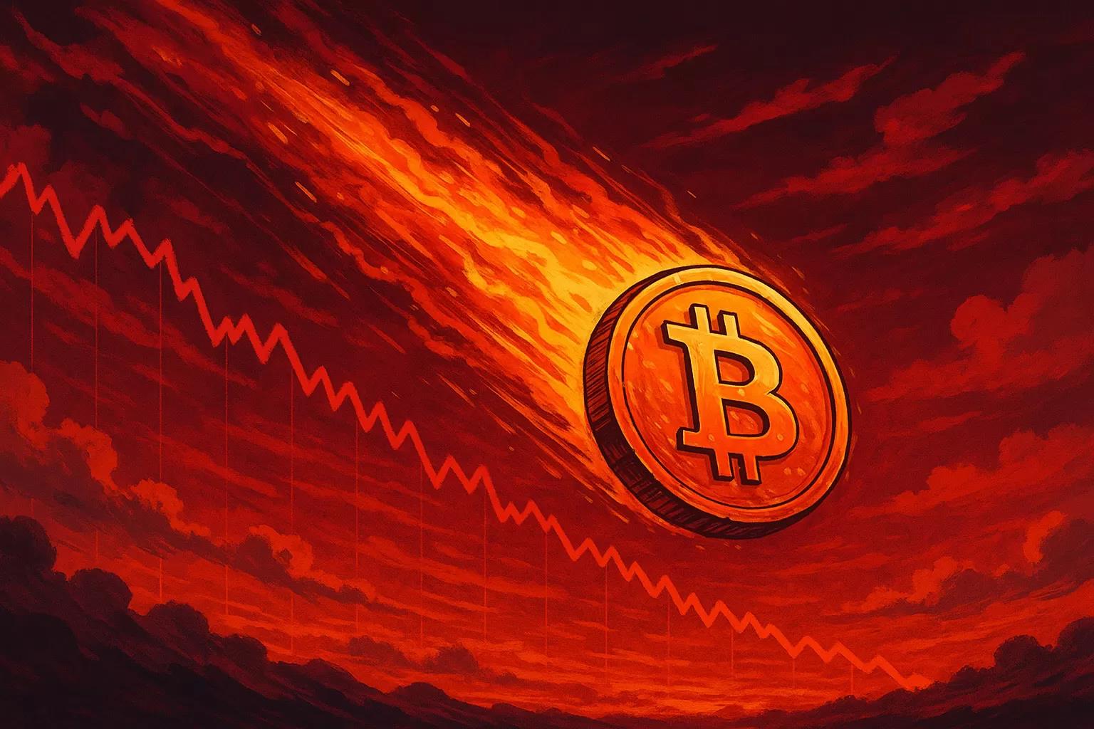 Ilustrasi anjloknya harga Bitcoin. (Dhimas Ginanjar/Dall E/JawaPos.com)