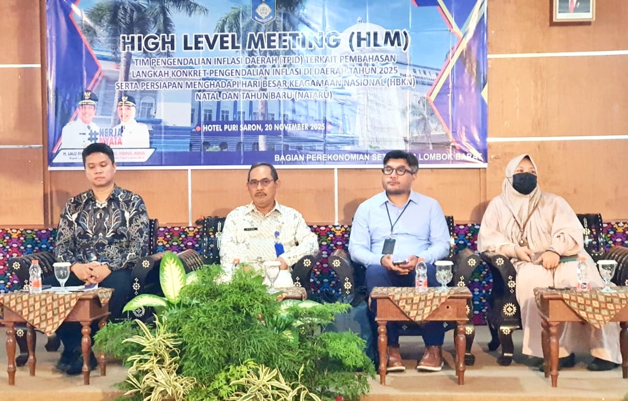 ANTISIPASI INFLASI: High Level Meeting (HLM) Tim Pengendali Inflasi Daerah (TPID) Lobar digelar di Hotel Puri Saron Senggigi, Kamis (20/11).